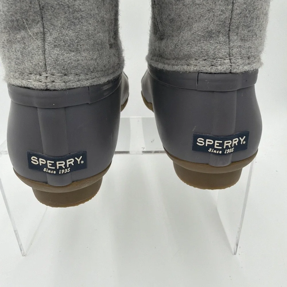 Sperry‎ Top Sider Gray Wool Duck Boots Waterproof Thinsulate Warm Womens 6M
